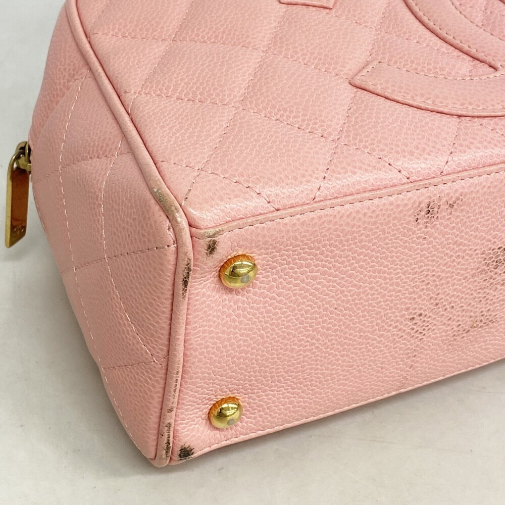 Chanel Matelassé handbag, caviar leather, pink, women's. - Picture 7 of 11